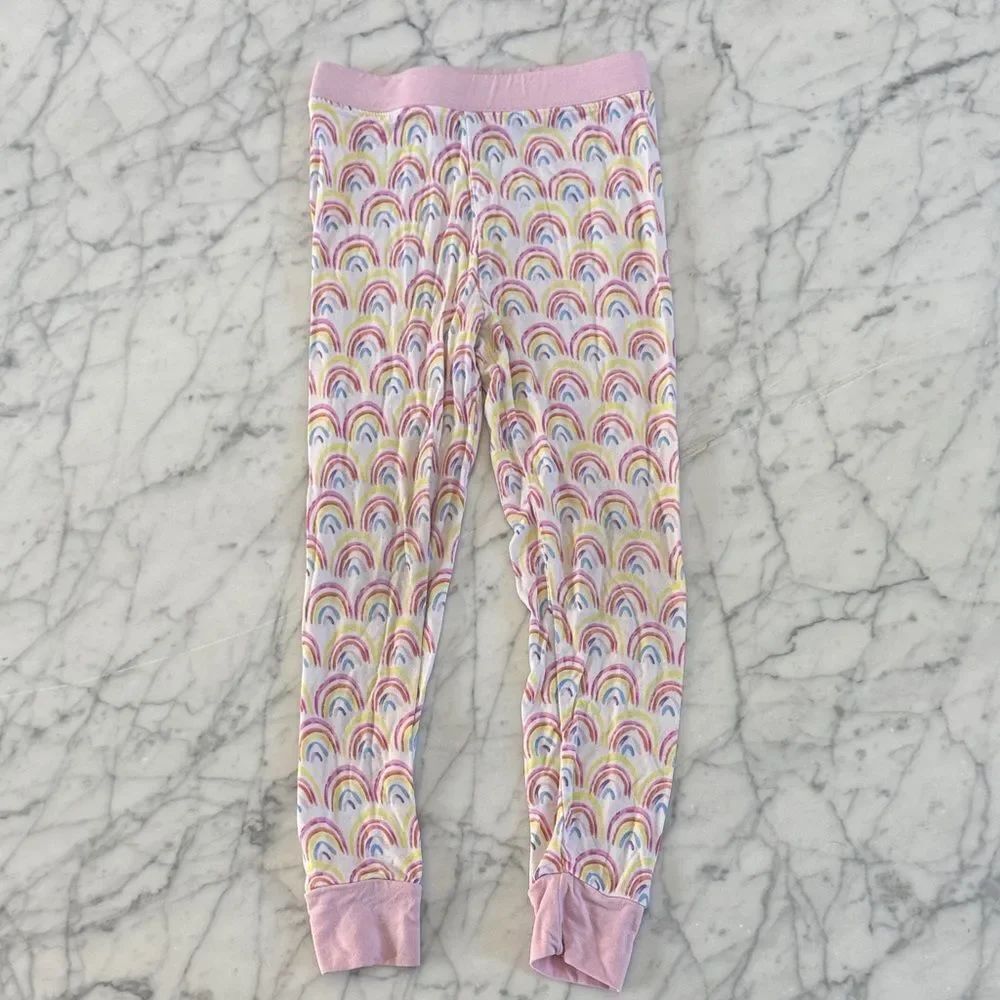 Little Sleepies Bamboo Colorful Rainbow Print Pajama Pants Sz 2T